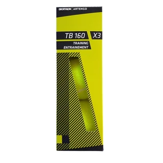 Hộp 3 quả bóng tennis tb160 vàng DECATHLON artengo mã 8600512