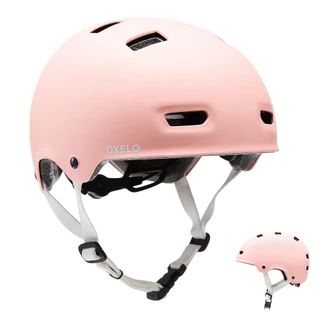 Mũ bảo hiểm trượt patin mf500 trắng DECATHLON oxelo mã 8586684