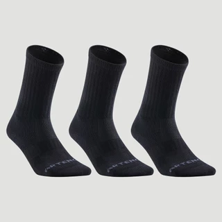 Tất thể thao rs 500 cho người lớn gói 3 đôi màu đen DECATHLON artengo mã 8379841