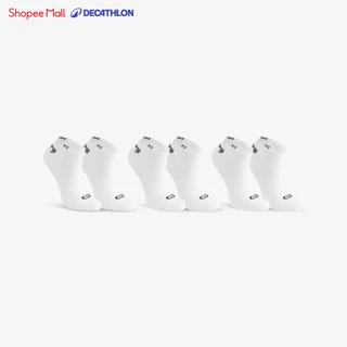 Tất vớ chạy bộ cổ thấp cho trẻ em đen gói 3 đôi DECATHLON kiprun mã 8578188