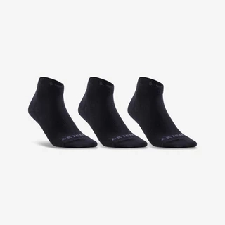 Tất vớ thể thao cổ vừa rs 160 đen gói 3 đôi DECATHLON artengo mã 8395047