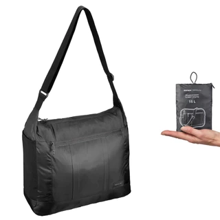 Túi đeo chéo du lịch gấp gọn 15l travel 100 đen DECATHLON forclaz mã 8560413