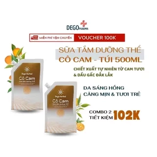 Sữa tắm dưỡng thể Cô Cam trắng sáng da Dego 500ML - Dưỡng ẩm, mịn và sáng da