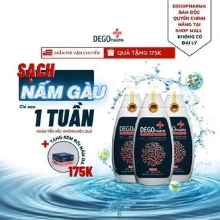 Combo 3 Dầu Gội Sạch Nấm DEGO PHARMA 80ml - Dứt Điểm Gàu Ngứa & Nấm Da Đầu - Chiết Xuất Thiên Nhiên