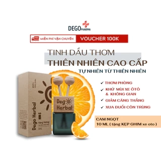 Tinh Dầu Thiên Nhiên Cao Cấp CAM NGỌT Thơm Phòng, Thư Giãn Dego 10ml - Tặng kèm que khuếch tán