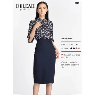 Chân váy bút chì dáng dài, ôm body, cạp cao tôn dáng, xẻ sau, phong cách công sở - De Leah - Thời trang thiết kế