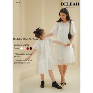 De Leah - Đầm Suông 3D Can Ren Thang - Thời Trang Thiết Kế