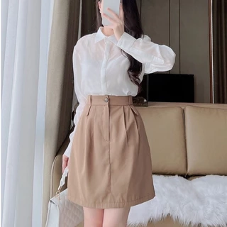 De Leah - Chân Váy Kaki Mini - Thời Trang Thiết Kế