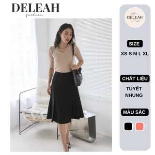 De Leah - Chân Váy Midi Xếp Li - Thời trang thiết kế