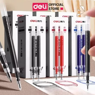Combo 10 20 ruột bút gel Deli 0.5mm dùng cho bút bi nước A575/A057B/S101 lâu hết mực không gai khi viết mực trơn tru