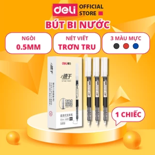 Bút Bi Nước Văn Phòng Deli Chính Hãng Ngòi 0.5mm Nét Viết Trơn Tru Mực Ra Đều Phù Hợp Ghi Chép