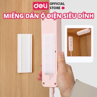 Miếng Dán Tường Treo Ổ Điện Siêu Chắc Deli, Dán Ổ Điện Trang Trí Đa Năng Giúp Tiết Kiệm Không Gian