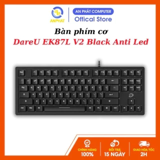 Bàn phím cơ DareU EK87L V2 Black no LED - Bảo hành 24 tháng