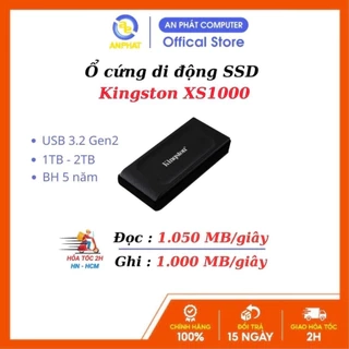 Ổ cứng di động Kingston XS1000 3.2 Gen 2 Tốc độ 1050MB/s - Hiệu năng cao - Nhỏ Gọn