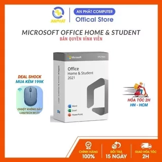 Phần mềm Office Home & Student 2021 | Bản quyền vĩnh viễn | Dành cho 1 người, 1 thiết bị | tương thích Windows / Mac OS
