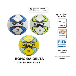 Bóng Đá DELTA CAMPO Pro AR176 5D Size 5 Dán Ép Nhiệt Da PU Dùng Sân 7 11 Tự Nhiên Nhân Tạo DELTACA04