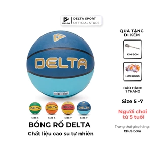 Bóng Rổ DELTA Size 5,6,7 Cao Su Bền Bỉ Nhiều Màu Siêu Bám Tay Cho Bé Từ 5 Tuổi DELTABR02