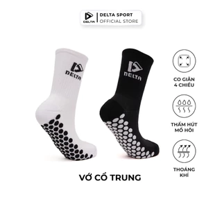 DELTA Vớ Tất Thể Thao Cổ Trung Nam Nữ Cao Cấp, Co Giãn 4 Chiều, Thoáng Khí, Thấm Hút Mồ Hôi SO007U0