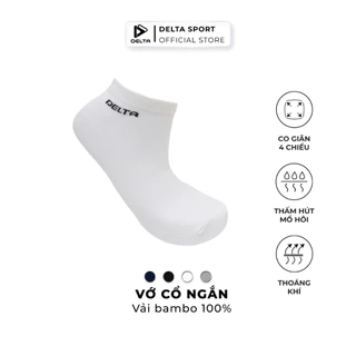 DELTA Vớ Thể Thao Cổ Ngắn Unisex Chất Cotton Cao Cấp Co Giãn 4 Chiều Thoáng Khí Thấm Hút Tốt SO001U0