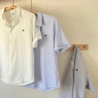 Áo Sơ Mi Nam Cộc LẠC ĐÀ DENIMST 377, Chất Liệu Cotton Mềm Mát