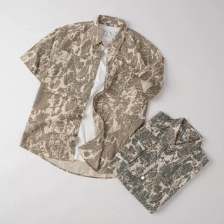 Sơ Mi Nam Cộc Họa Tiết Hawai DENIMST 511, Form Suông