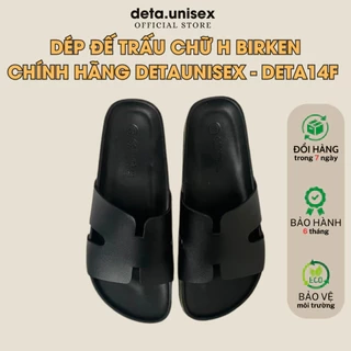 Dép Birken đế trấu chữ H nam nữ thời trang DETAUNISEX - DETA14
