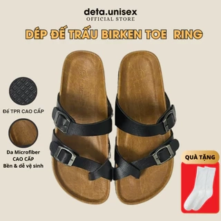 Dép Birken Đế Trấu Xỏ Ngón thời trang nam nữ DETAUNISEX - DETA22