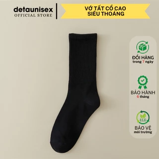 Vớ Cotton Cổ Ngắn Màu Trơn Thoáng Khí Detaunisex - VON1