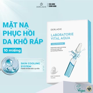 Combo 10 Mặt Nạ Hỗ Trợ Phục Hồi Da Khô Ráp DERLADIE LABORATORIE VITAL AQUA SOLUTION MASK 30mlx10