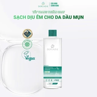 Tẩy Trang Thuần Chay Sạch Dịu Êm Cho Da Dầu Mụn Derladie Cleansing Water Witch Hazel Micellar Unsented 500ML