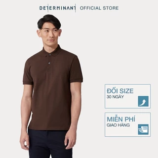 Áo thun nam Polo vải cotton thấm hút mồ hôi thương hiệu Determinant - màu Nâu [P01]