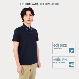 Áo thun polo nam cao cấp DETERMINANT - 100% cotton- chống xù, mềm mại - P22 - màu xanh navy