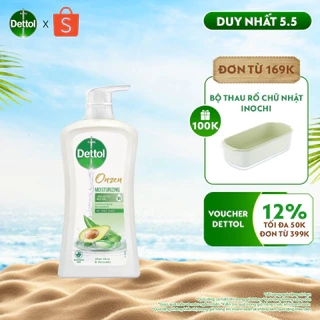 Sữa tắm Dettol Onzen kháng khuẩn dưỡng ẩm bơ & lô hội - chai 950g