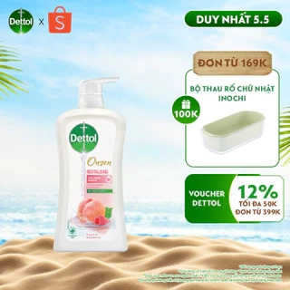 Sữa tắm Dettol onzen kháng khuẩn dưỡng ẩm đào & phúc bồn tử 950g