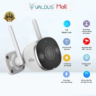 Camera IP Wifi ngoài trời UNV IPC-B2D-M3F4D đàm thoại 2 chiều xoay 360 chống nước bảo hành 24 tháng