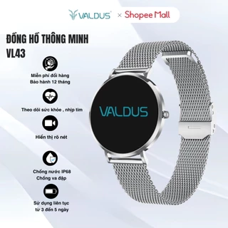 Đồng hồ thông minh VL43 Pro nhận thông báo tin nhắn cuộc gọi theo dõi sức khỏe nhịp tim Bh 1 năm