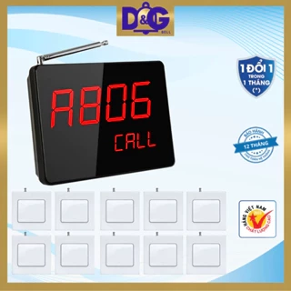 Bộ Chuông Gọi Không Dây TIẾNG VIỆT D&G Bell - Màn hình D0301 - 3 số 1 dòng Nút khoảng cách xa 150m