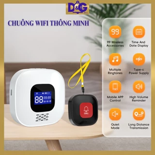 Chuông wifi - SOS gọi hỗ trợ cho người già, bệnh nhân, chuông cửa, chống trộm, Gọi phục vụ - Wifi App Tuya CF106