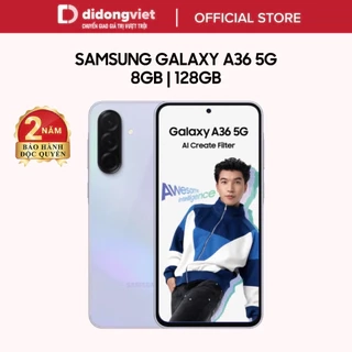Điện thoại Samsung A36 5G 8GB | 128GB, Màn hình 6.7" - Chip Snapdragon 6 Gen 3 - Camera 50MP - 5000mAh, Bảo hành 2 năm