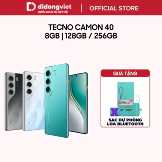 Điện thoại TECNO Camon 40 8GB | 128GB/256GB, Màn hình 6,78" 120Hz - Chip MediaTek Helio G100 - 50MP | Bảo hành 13 tháng