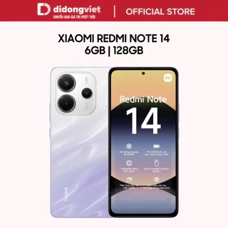 Điện thoại Xiaomi Redmi Note 14 6GB | 128GB, Màn hình 6.67" 120Hz -  MediaTek Helio G99-Ultra - 5500 mAh | BH 18 tháng