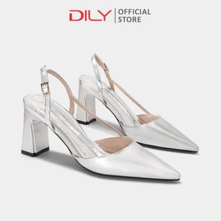 Giày cao gót nữ DILY mũi nhọn basic thời trang, giày bít mũi nữ gót nhọn cao 8cm AA0445