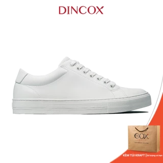 Giày Da Sneaker Unisex Nam Nữ D20 White DINCOX Năng Động Cá Tính