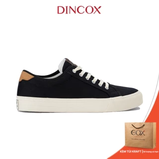 Giày Sneaker Nam Nữ Vải Canvas DINCOX E12 Black Đơn Giản Thanh Lịch - Unisex Sneaker
