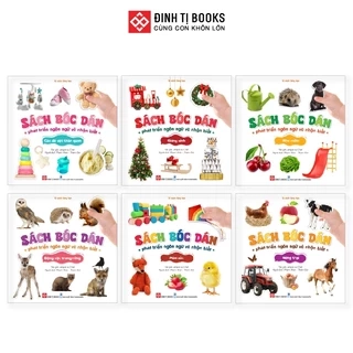 Sách bóc dán phát triển ngôn ngữ và nhận biết - Cho trẻ từ 3 tuổi - Đinh Tị Books