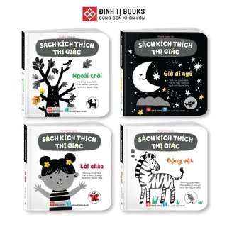 Sách kích thích thị giác - Đen trắng và màu sắc tương phản cho bé 0 -3 tuổi - Đinh Tị Books