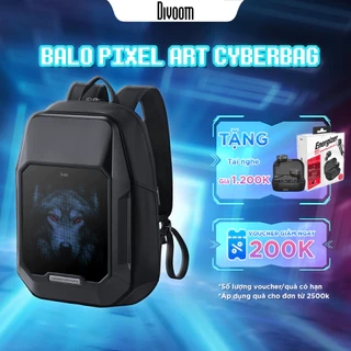 Balo DIVOOM Cyberbag 64x64 pixel, màn hình LED, ngăn chứa Laptop 15inch - Hàng chính hãng