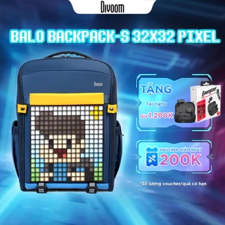 Balo nam nữ Divoom Backpack-S màn hình Led hiển thị pixel art, ngăn chứa laptop 14.5 inch chống sốc, nhiều ngăn