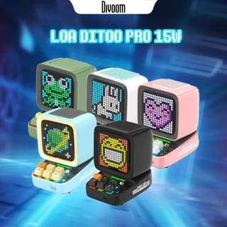 Loa Bluetooth Divoom DiToo Pro, loa máy tính phiên bản mới 15W hiển thị màn hình LED 256 RGB - Bảo hành 12 tháng 1 đổi 1