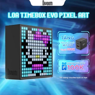 Loa bluetooth thông minh Divoom Timebox-Evo, tích hợp màn hình LED 256 Full RGB, đồng bộ tin nhắn, cuộc gọi và thông báo